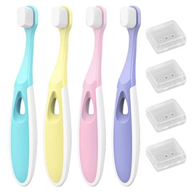 UOPJDD 4 Nachkästen Und 4 Zahnbürstenabdeckungen, Manuelle Zahnbürste, Zahnreiniger, Mundpflegevorräte.