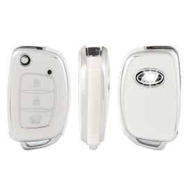 OFFCURVE Car Key Cover Car Key Case Key Fob Cover Car Key Protector with Car Key Holder Suitable for Elantra Sonata Tucson Santa Fe Accent Creta Verna Hyundai i10 i20 i30 Coupe iX20 ix25 iX35 ix45