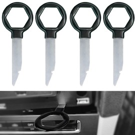 Ownkim 4 PCS Car Radio Removal Tool Key, Car Stereo Removal Tools, Stereo Removal Tool - Radio Removal Keys, Stainless Steel Release Keys For Ford For VW For Skoda