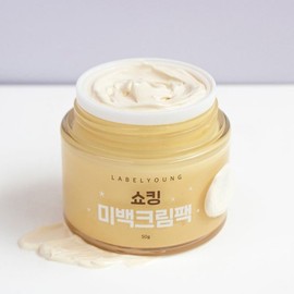 Label Young 쇼킹미백크림팩 2개 뽀샤시 화이트닝톤업미백케어/2in1미백크림팩/기미 주근깨완화 Shocking Whitening Cream Pack 2pcs Posh White Tone-Up Whitening Care / 2in1 Whitening Cream Pack / Freckle and Dark Spot Relief