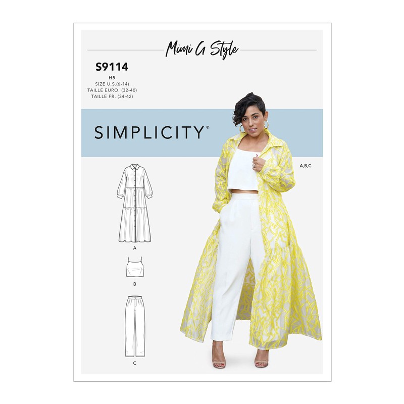 Simplicity Sewing Pattern R10508 / S9114 - Misses' Dress, Top
