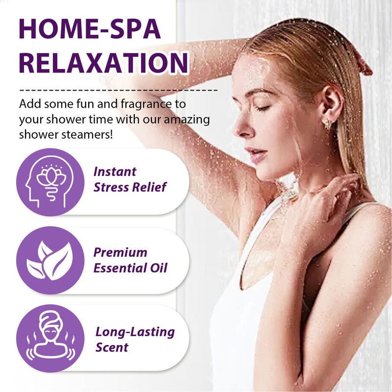8pcs Shower Steamer Long Lasting Aromatherapy Shower Tablets Shower SPA