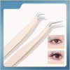 4 Pzas Pinzas Para Extensión Pestañas Curvas Set Maquillaje
