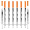 1ml/cc Disposable Syringes with 31Ga 5/16" (8mm) Needle,100Pack