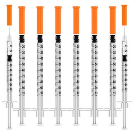 1ml/cc Disposable Syringes with 31Ga 5/16" (8mm) Needle,100Pack