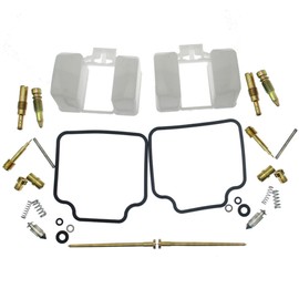 2-Pack Carburetor Carb Rebuild Repair Kits with Float Replacement for Honda Rebel 450 CMX450C CMX450CL 1986-1987