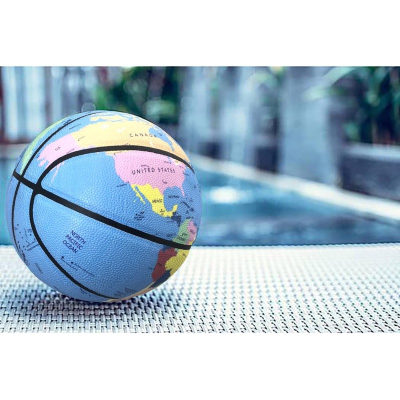 MINDCOLLISION Earth Pattern Basketball, Walking Globe, Gifts, Souvenirs, Decorations,Size5