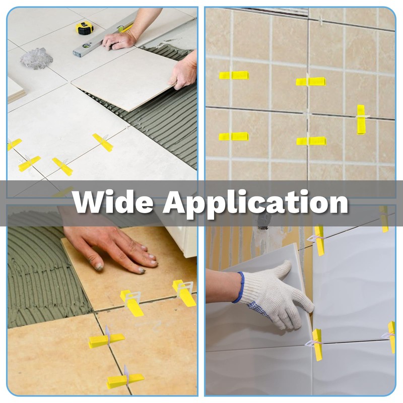 1/8”Tile Leveling System Kit, 600pcs Tile Leveler Spacers Clips+150pcs Reusable