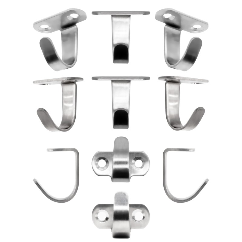 Fuxxer 10x Undermount Iron Hooks 33 x 24 mm for