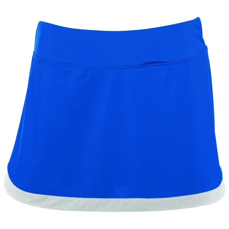 Augusta Sportswear AG2410 Women's Action Color Block Skort, Royal/White, Large