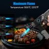 Butane Torch with Pulse Ignition, Foldable Handle, Safety Lock, LED