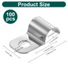 100 PCS 1/4 Outdoor Cable Clips with One-Hole, Stainless Steel