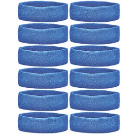 Unique Sports Team Headbands (Pack of 12), Blue