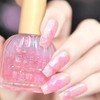 Virellay Rot Nagellack, Langanhaltender Nagellack zu Hause (Klar Rosa Glitzer,