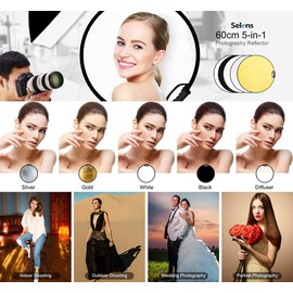 Selens 5-in-1 Reflector Portable Foldable for Photography Photo Studio Lighting and Outdoor Lighting