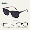 Opulize KOI Sunglasses - Large Rectangular Frame - Tinted Lenses