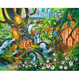 Springbok's Fairy Glen Garden 500 Piece Jigsaw Puzzle for Adults by Artist Sally Smith - Made in USA