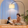 Ambimall Dimmable Arc Floor Lamp with Remote, Color Temperatures and