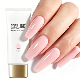 ROSALIND Gel for Nails 70 ml Delicate Pink UV Poly Nail Gel Nail Reinforcement Nail Extension, Soft Pink Poly Nail Gel for Beginners, Nail Art Salon