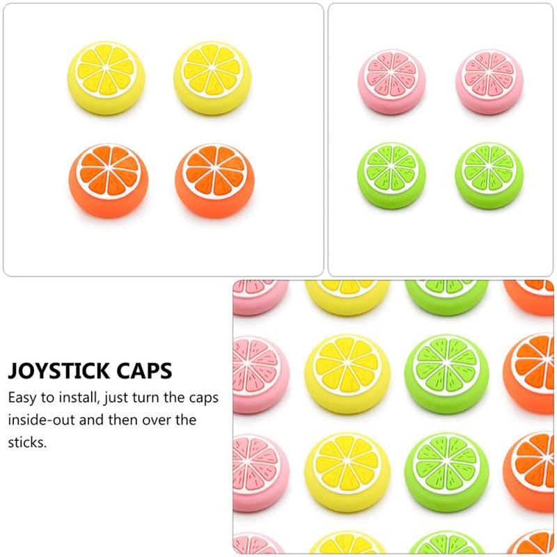 Angoily 8pcs Handle Button Cap Wood Shapes Joystick Cover for