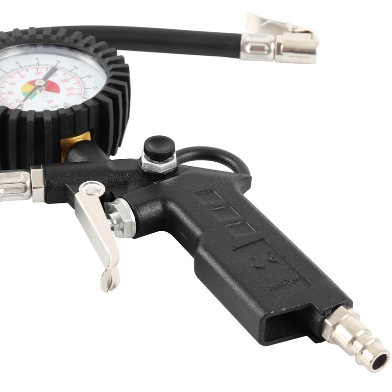 TECPO Compressed Air Tyre Inflation Gun, 0-12 Bar / 0-170