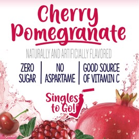 Welch's Singles To Go Water Drink Mix - Cherry Pomegranate Powder Stick Packets (12 Boxes with 6 Packets Each - 72 Total Servings)