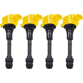 ENA Set of 4 Heavy Duty Ignition Coils Compatible with 2002-2006 Nissan Sentra 2.5L L4 and 2002-2006 Nissan Altima 2.5L L4 2002-2007 Nissan X-Trail 2.5L L4 C1398 UF-350