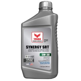 TRIAX Synergy SRT 5W-30 Full Synthetic PAO and Ester Engine Oil, SN+, Dex 1 Gen 2, Moly and Boron Friction Modified, 15K Miles or 2 Years Compatible with Ford Ecoboosts (6 Quart Pack)