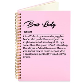 Boss Lady gifts for Women, Thank You Appreciation Gifts for Boss Lady, Inspirational Positive Gifts for Female Boss Lady Leader, Boss Lady Birthday Boss Day Gift office Spiral Notebooks-DFB16