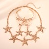 Starfish Earrings Necklace Braacelet - Gold Starfish Dangle Earrings Statement