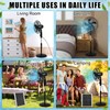 Blosssound 16 Inch Portable Solar Floor Fan Rechargeable Oscillating Standing