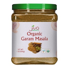 Jiva Organics Organic Garam Masala Powder 1 Pound Bulk Jar - NON-GMO, Salt Free, Premium Indian Spice Blend