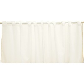 Noren Kobo 95238 Cafe Curtain, Natural, Simple, Lace, Plain, Small Window, Bay Window, Blindfold, Kitchen, Sanitary, Width 59.1 inches (150 cm), Length 17.7 inches (45 cm), Tsumugi Style