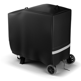 Hisencn Grill Cover for Rec Tec Bullseye RT-B380 RT-B380X Wood Pellet Grill Smoker, Heavy Duty Waterproof Grill Cover with Reflective Strips, Moisture Proof Vents and Adjustable Drawstring, 4 Buckles