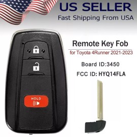 Unbranded Smart Remote Key Fob HYQ14FLA 8990H-35010 3450 for 2021 2022 2023 Toyota 4Runner