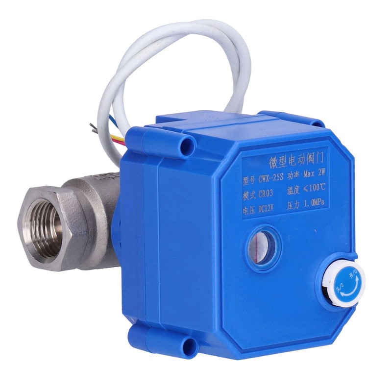 Motorized Ball Valve Stainless Steel Straight Through Mini Hydraulic Fitting