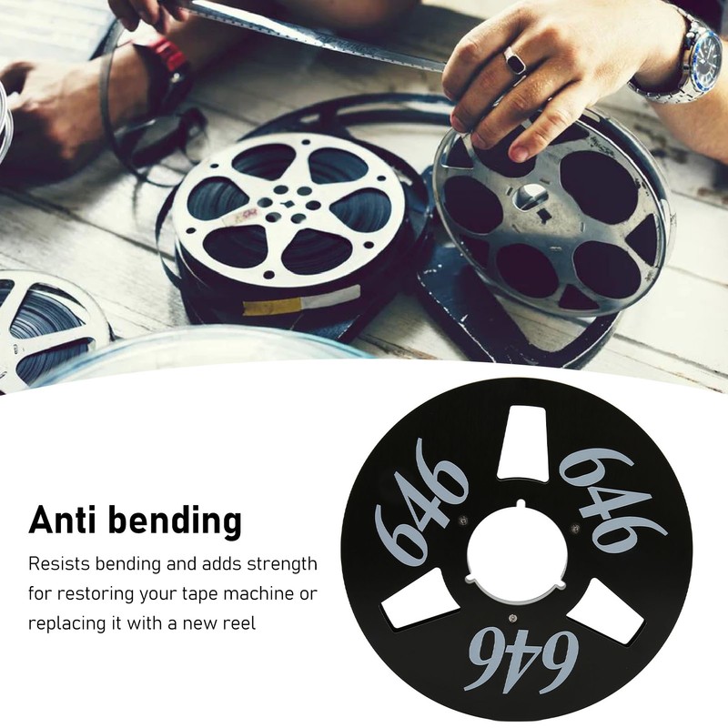 1/4 10in Take Up Reel 3 Holes Open Reel Aluminum