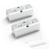 GASHER Aluminum Air Manifold 2 Way 4 Port Pneumatic Air