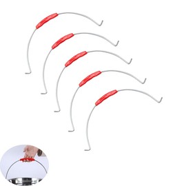 UtySty 5 Pack Bucket Wire Handle Replacement Steel with Grip Carrying Handles for 8" -12'' Diameter Pail Basket Galvanized Steel and Plastic Container Construction Paint Crafting