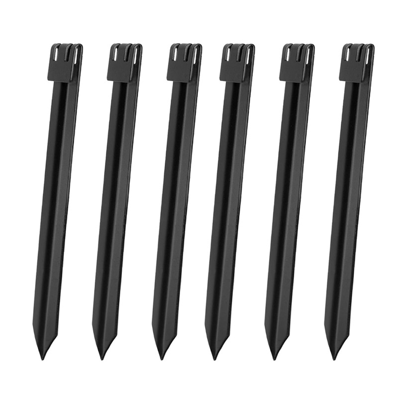 6Pcs Metal Landscape Edging Stakes, 10In Garden Stakes Landscape Anchoring