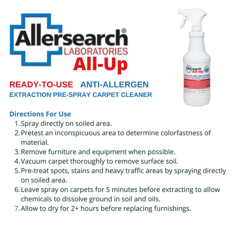 Allersearch All-Up Anti-Allergen Carpet Pre-Spray 32 Oz Ready to Use