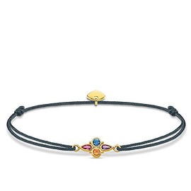Thomas Sabo ladies-bracelet Little Secret Colourful Stones 925 Sterling silver yellow gold plating LS076-300-7-L20v