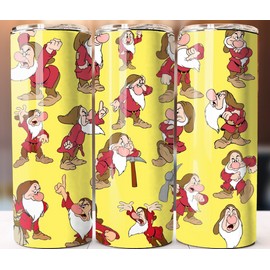 Tumbler Grumpy Snow White Tumbler 20 oz Cup Mug Lid Insulated Stainless Travel drinkware