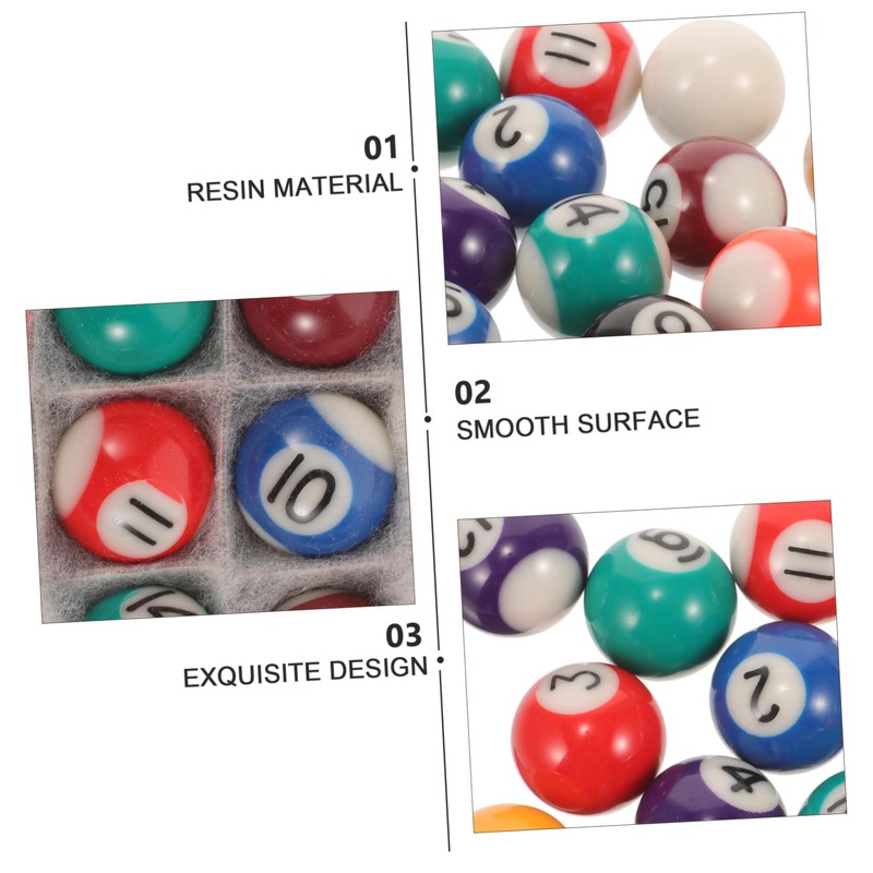 Abaodam 1 Set Mini Billiard Balls Set Resin Pool Balls