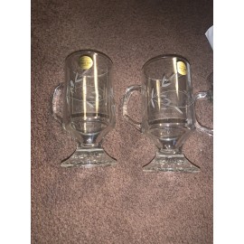 Princess House NEW Collectable Princess House Heritage Crystal Irish Coffee Mugs #504(set of 4)