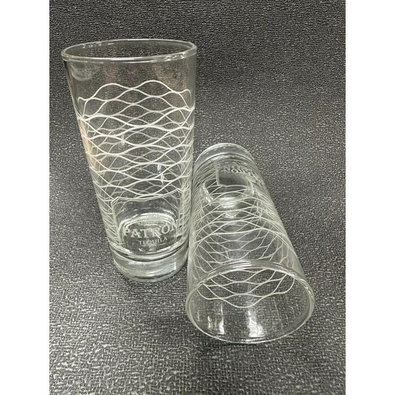 Patron Tequila Highball Cocktail Glasses With A Set Of 2