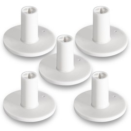 Rubber Golf Tees for Mats Adjustable Height Golf Simulator Tees, Indoor Outdoor Practice, Non-Slip Golf Mat Tees with Holder, Compatible with Driving Range & Golf Simulators (White 5 Pack All 1.5")