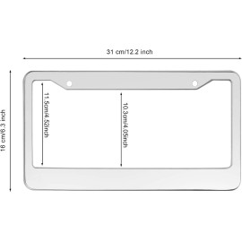 BLVD Heavy Duty 304 Stainless Steel License Plate Frame Including Mounting Hardware