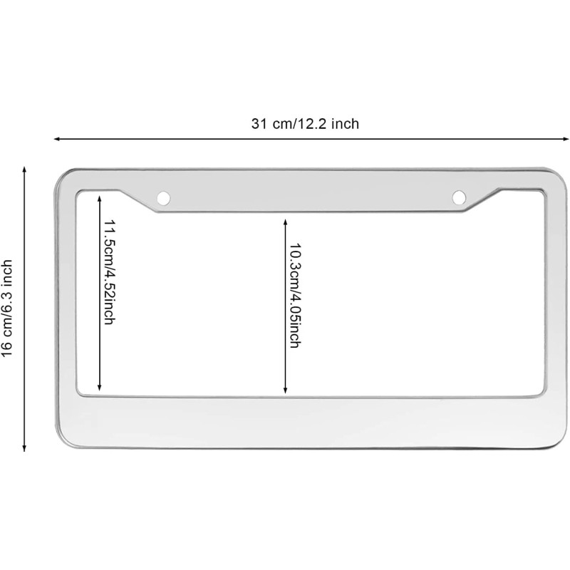 BLVD Heavy Duty 304 Stainless Steel License Plate Frame Including