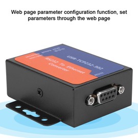 EBTOOLS Mini Servidor Serie, Convertidor RS232 a Ethernet TCP/IP con DHCP, DNS y Puerto Serie Virtual, para Cliente TCP/UDP/HTTPD, para Dispositivos Integrados